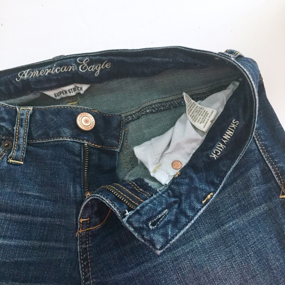 American Eagle Skinny Kick Super Stretch Jeans 4 - Picture 4 of 8